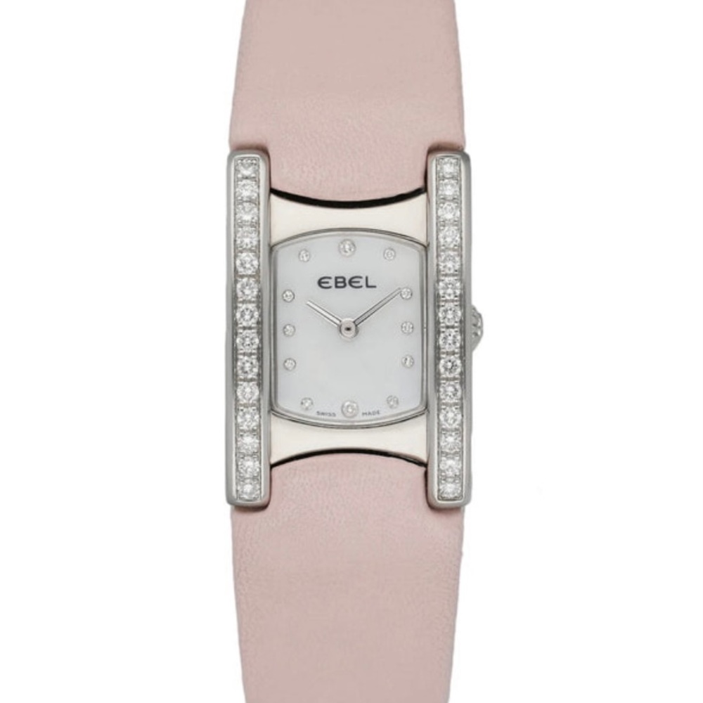 Ebel Pink Beluga E9057A28-10 Diamonds Stainless Steel Ladies Watch